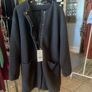 Fabletics Dark Gray Fleece Jacket